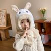Cartoon Baby Hat With Scarf Windproof Beanie Hat Scarf Fashion Scarf Set Hooded  Children