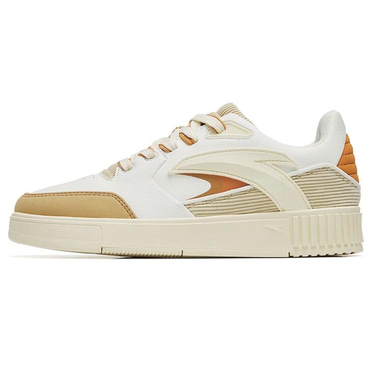 New Anta 982 Low Top Skateboard Shoes Women's White Brown 122248066-4
