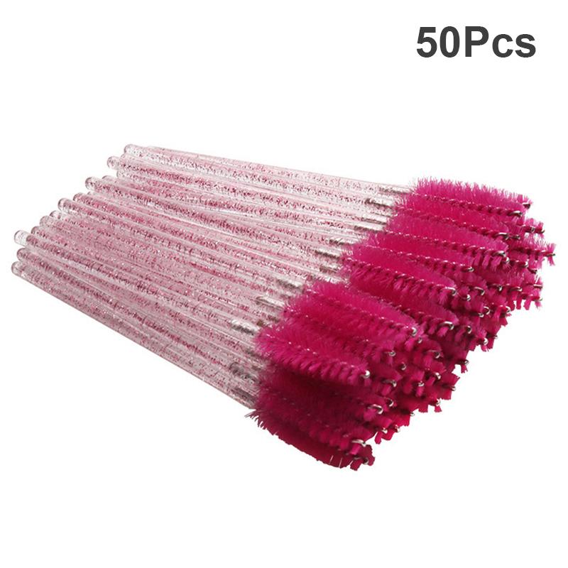 50Pcs Crystal Disposable Makeup Lip Brush Soft Lipstick Mascara Wands Applicators Eyelash Cleaner Cleaning Cosmetic Make Up Tool
