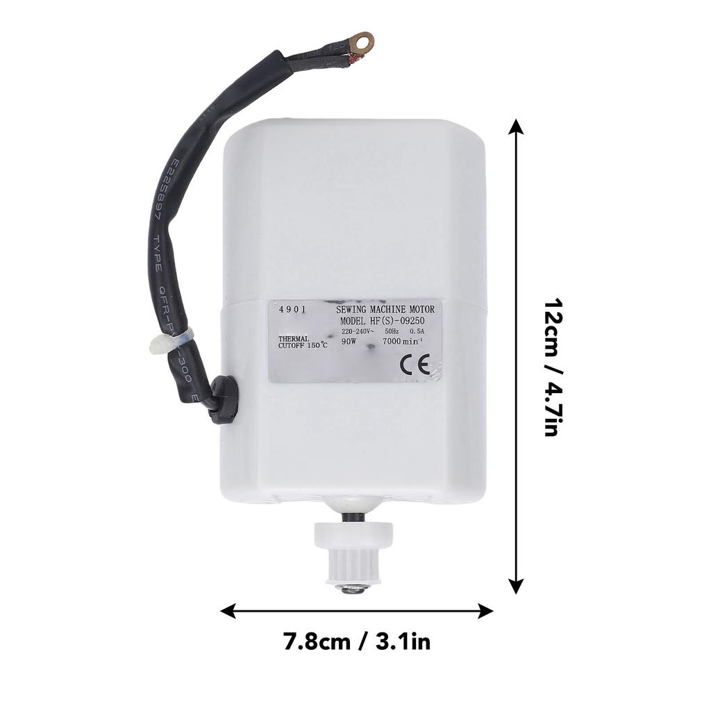 90W Home Sewing Machine Motor 50Hz 7000RPM Electric Motor Replacement for Straight Curve Stitching Hemming