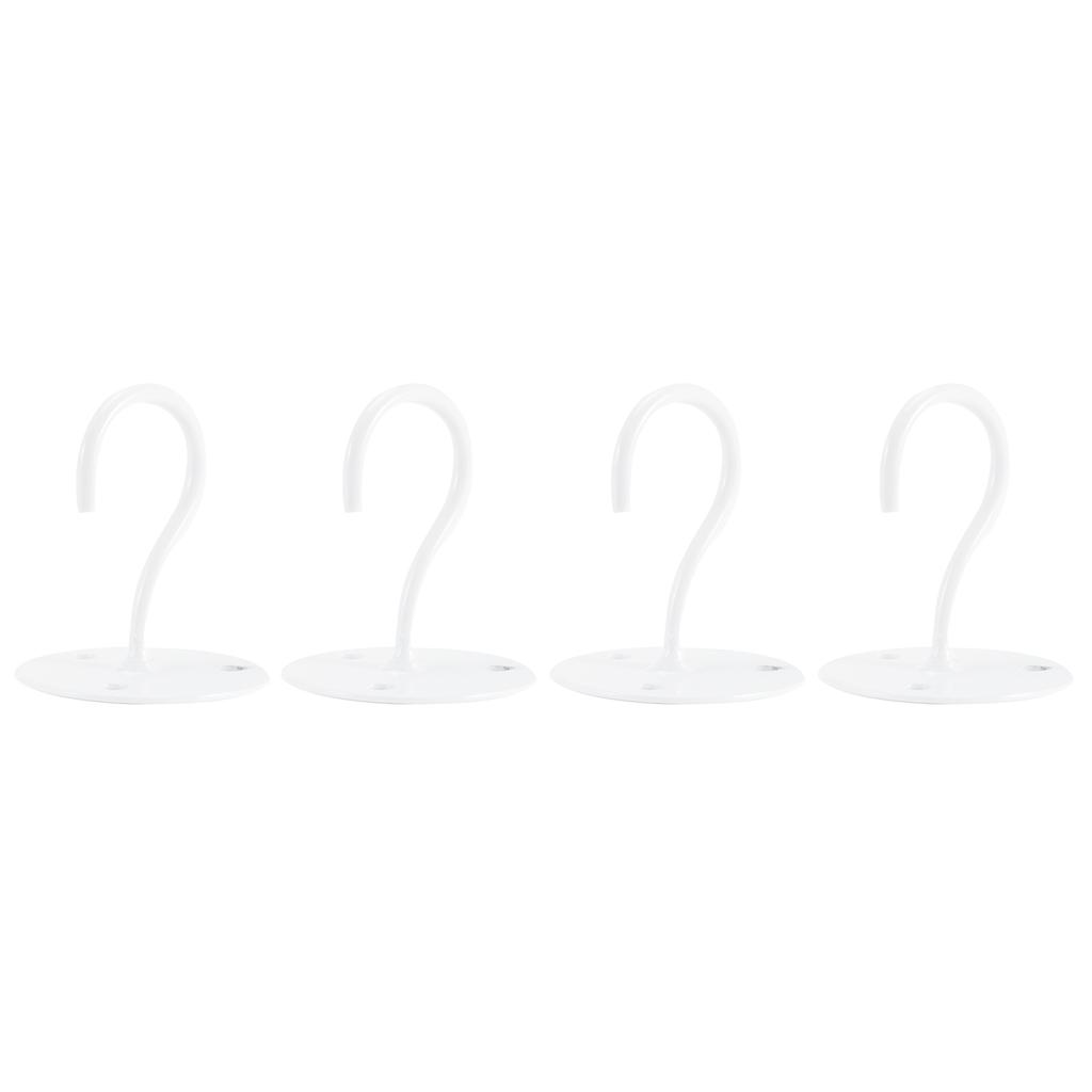 4 Stück Heim Metall Deckenhaken Wandmontage Haken für Laternen Blumentöpfe WindspieleWeiß