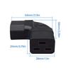 Heavy Duty C14 to C19 Power Cord Adapters 10A Input 15A Output 90 Degree Bend PDU Converters for Industrial Devices