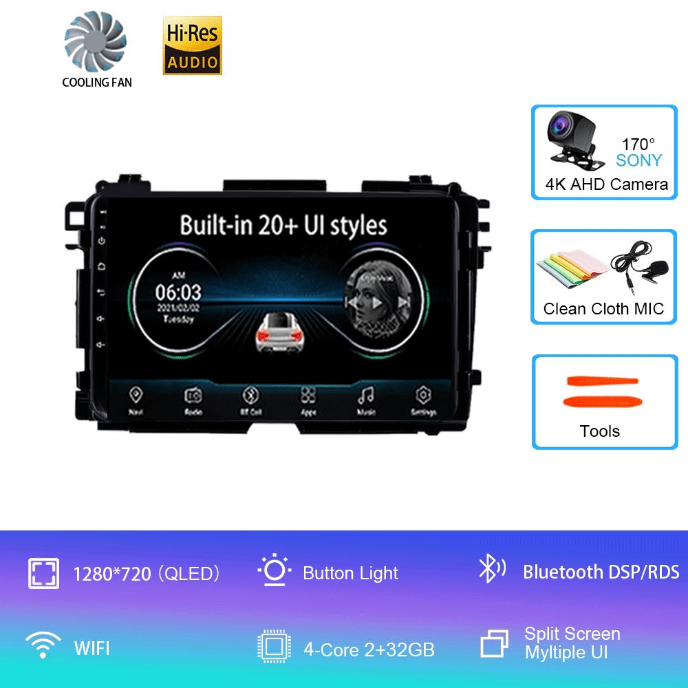 

Android 14 2Din GPS Bluetooth мультимедийный проигрыватель для Honda HR-V HRV XRV Vezel 2013-2019 Автомобильное радио Двойные камеры 360 камера Carplay CHINA