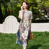 Baolianduo Chinese Style Floral Summer Dress for Middle-Aged Women
