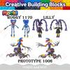 MOOXI Horror Game Character Huggy LiLLy Prototype Model DIY MOC Building Blocks Set Bricks Decorations Montessori Kids Toys Gift