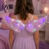 LED Costume Accessories Light-Up Angle Wing, Glowing Feather Wing for Kids Girls, Wings with Lights Fairy Props Christmas Halloween Stage Performance