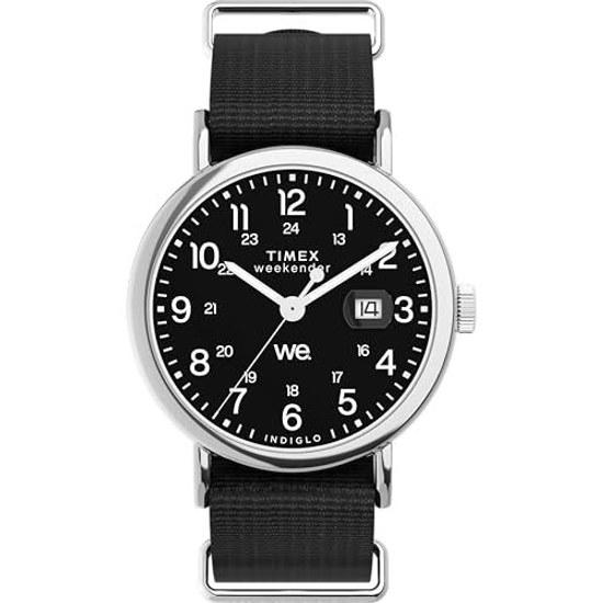 TIMEX Unisex Wristwatch Weekender TW2W86100 Quartz 5 ATM Water Resistant Acrylic Black Dial Brass