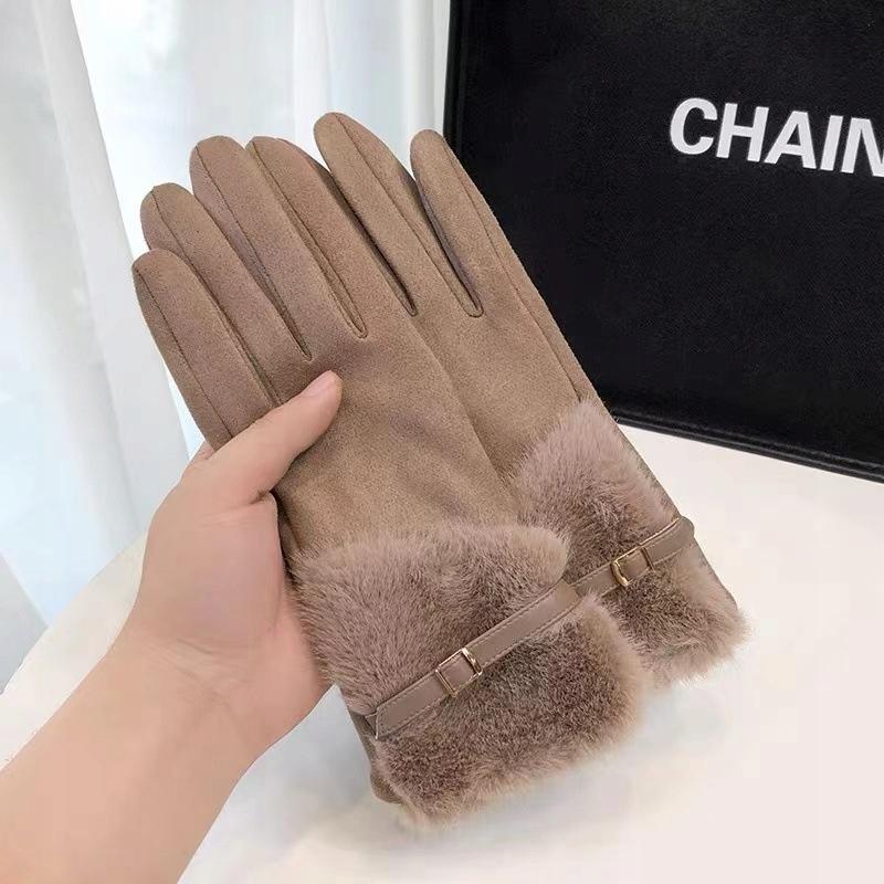 black women' leather GLOVES for fall/winter, stylish and elegant