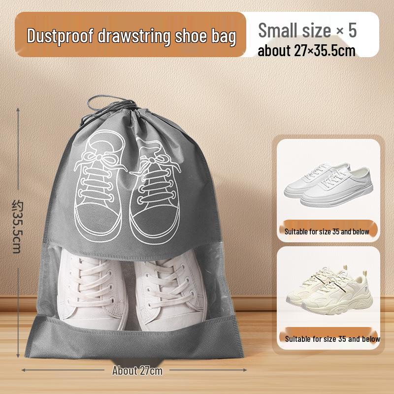 

Drawstring Dustproof & Moisture-Proof Shoe Storage Bag - Travel & Dorm Organizer