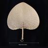 Straw Fan Old-Fashioned Fan Summer Hand-Cranked Kids Mosquito Repellent Palm-Leaf Fan Hand-Woven round Fan Chinese Style Classical