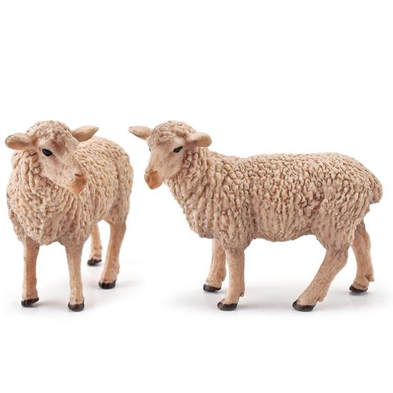 Animal Figurine Simulation Donkey Alpaca Red Deer Sheep Animal Model Toys Desktop Ornament Gift for Home