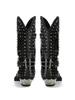 Fashion Fashion Punk Men Women Chelsea Boots Rivets Black Metal Square Toe Buckle Motorcycle Boots Leather Handmade Designer Shoes 35-45