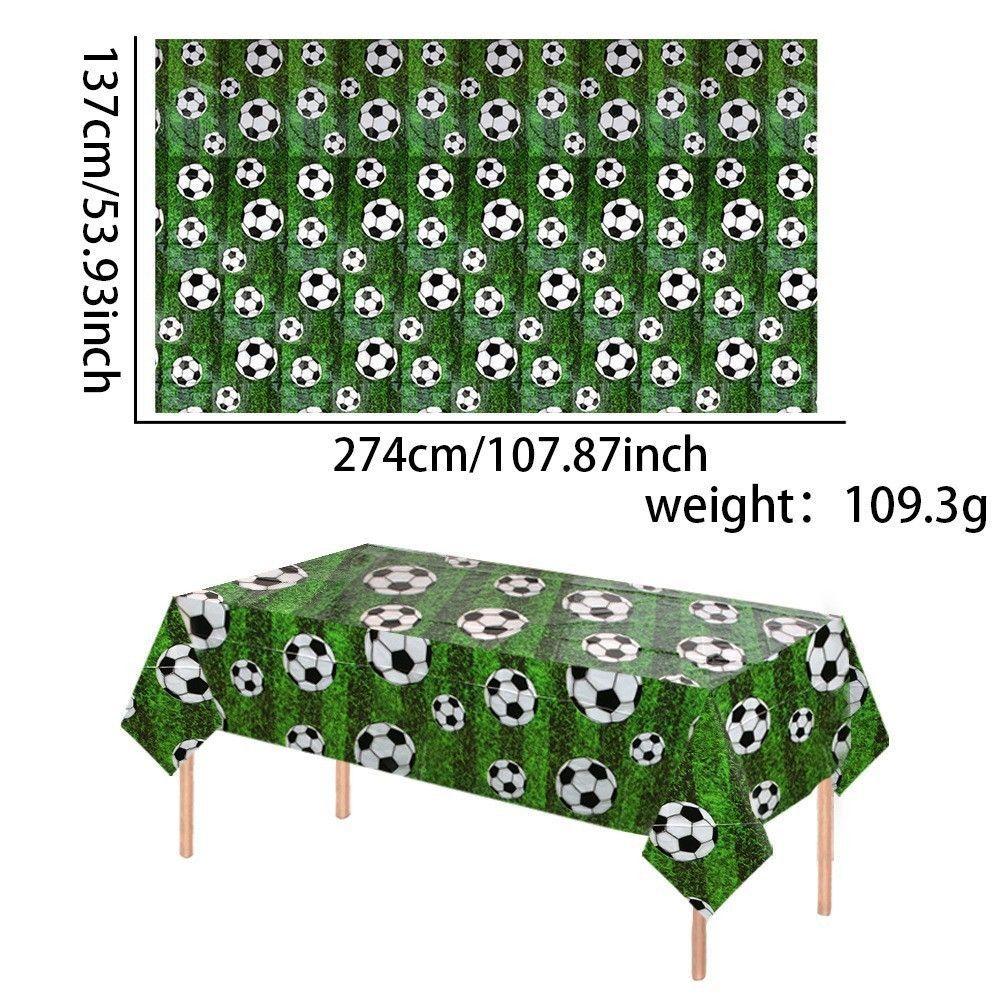 World Cup Soccer Tablecloth Decorations Sports-Themed Birthday Party Decorations Soccer Backdrop 137*274cm large football