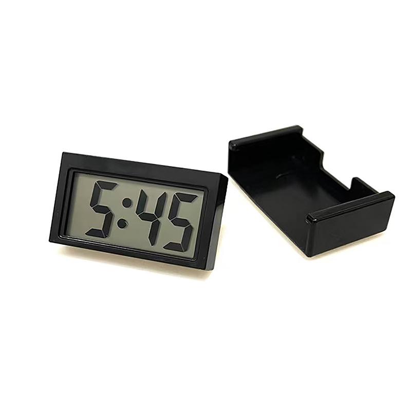 Mini Car Dashboard Digital Clock Vehicle Self-Adhesive With LCD Time Day Display
