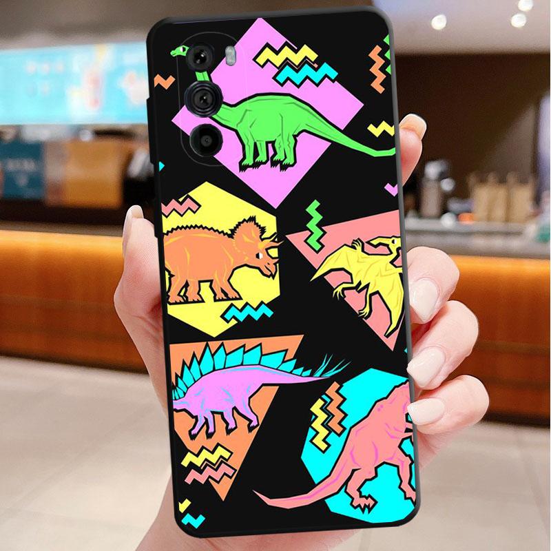 Cute Dinosaur Baby Phone Case For Motorola Edge 60 50 40 Pro 60 50 40 30 Ultra Neo Fusion Moto G Play G Stylus G Carcasas