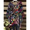 Bohemian Floral Graphic Vintage Women's Bohemian Floral 3D Print T-Shirt Short Sleeve Round Neck Casual Vibrant