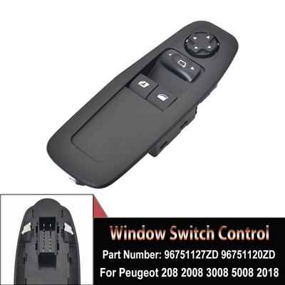 New For Peugeot 208 3008 5008 2018 96751127ZD Car Window Glass Lifter Control Master Switch Panel 96751120ZD Without