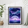 5D DIY Diamond Painting Flying Whale Cross Stitch Kit Mosaic Diamond Embroidery Rose Full Round Square Drill Home Decoration