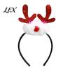 Glowing Holiday Accessories for Parties Light Up Christmas Headbands, Shiny Glitter Santa Hat Tree Reindeer Antler Hairbands, Party Hair LED Xmas Head