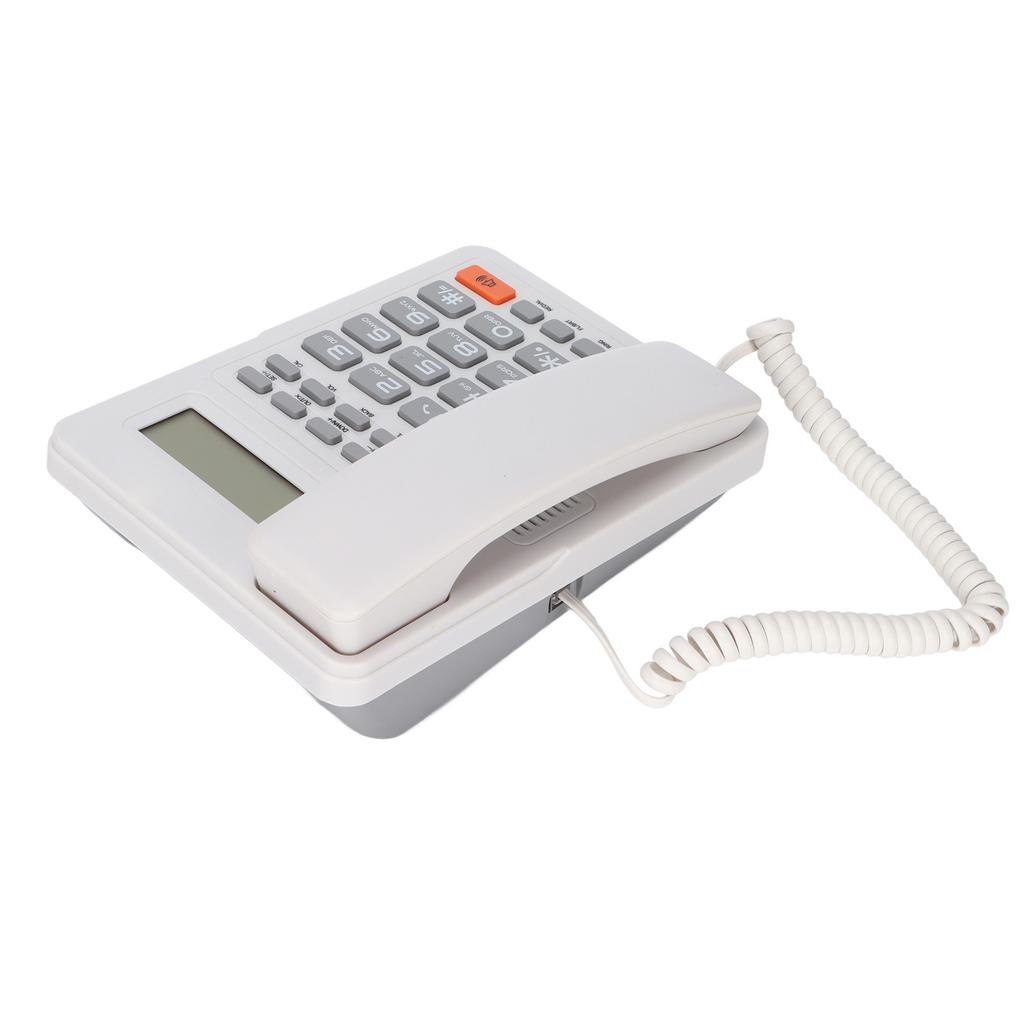 KXT8204CID Telephone Home Office Hotel Telephone Support Semihands Free Battery Free(White )