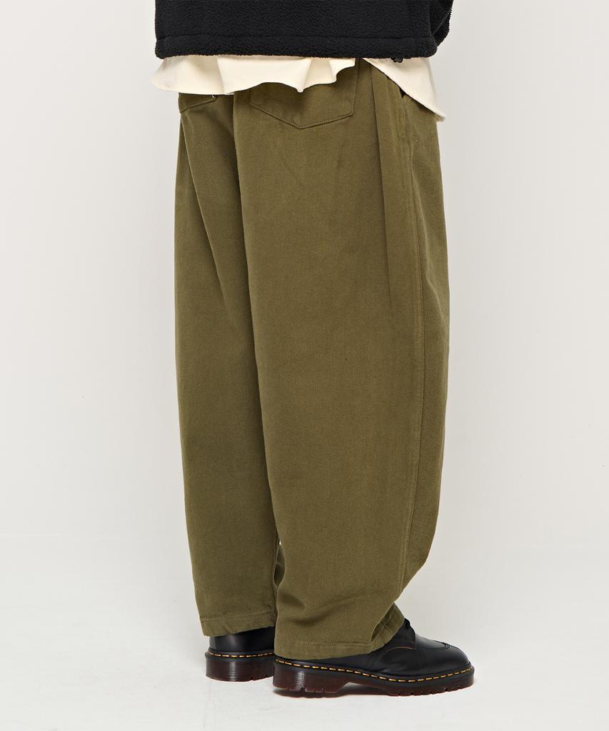 CARGOBROS Cb Basic Fleece-Lined Wide Elastic Pants (Khaki)