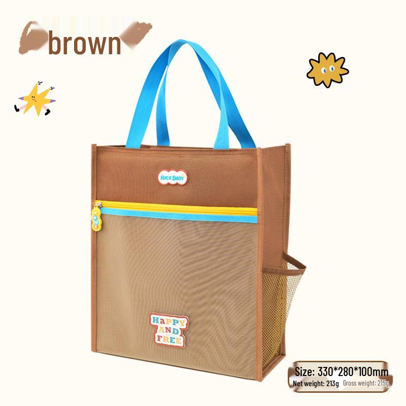 Creative Kids' Art Bag: Large-capacity, High-value Design with Double-sided Pockets and a Durable Zipper. Perfect for Tutoring and Art Supplies.