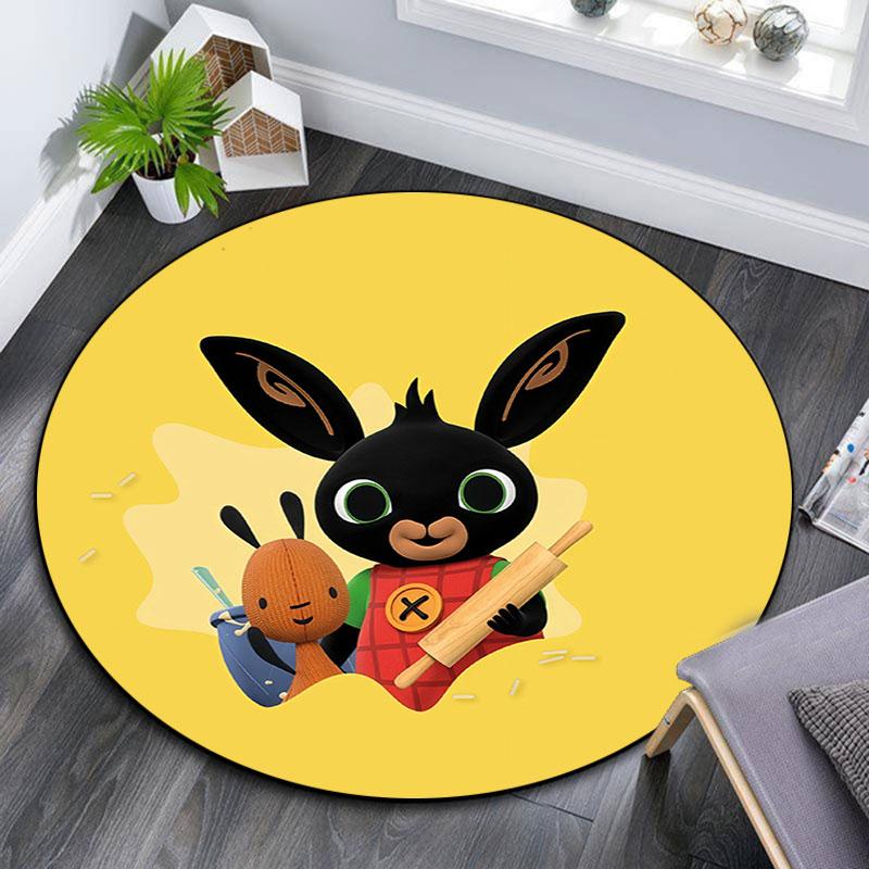 Bing,Round Area Rug,Carpet Rug for Living Room Bedroom Sofa Playroom Decor,Non-slip Floor Mat
