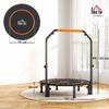 40 Zoll faltbares Mini-Fitness-Trampolin, mit verstellbarem Schaumstoffgriff, Orange