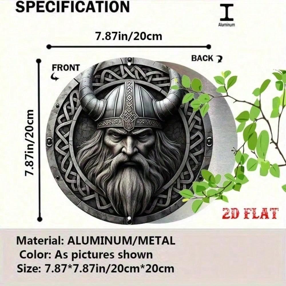Viking Odinův Havran Severská Mytologie Nástěnné Umění Kulatý Kovový Značka Domácí Bar Garáž Pánská Jeskyně Dekor