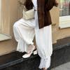 Linad Vintage Loose Lace Pencil Pants For Women White Elegant Elastic Waist Trousers Street Chic Ankle Length Pants 2025 Summer