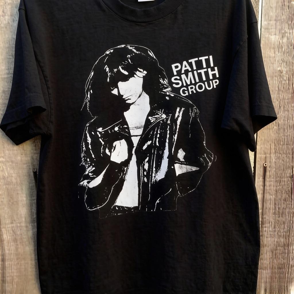 

American Vintage 1979 Patti Smith GROUP Concert Unisexs TShirt Summer New Vintage Fashion Unisexs and Womens Streetwear 2XL