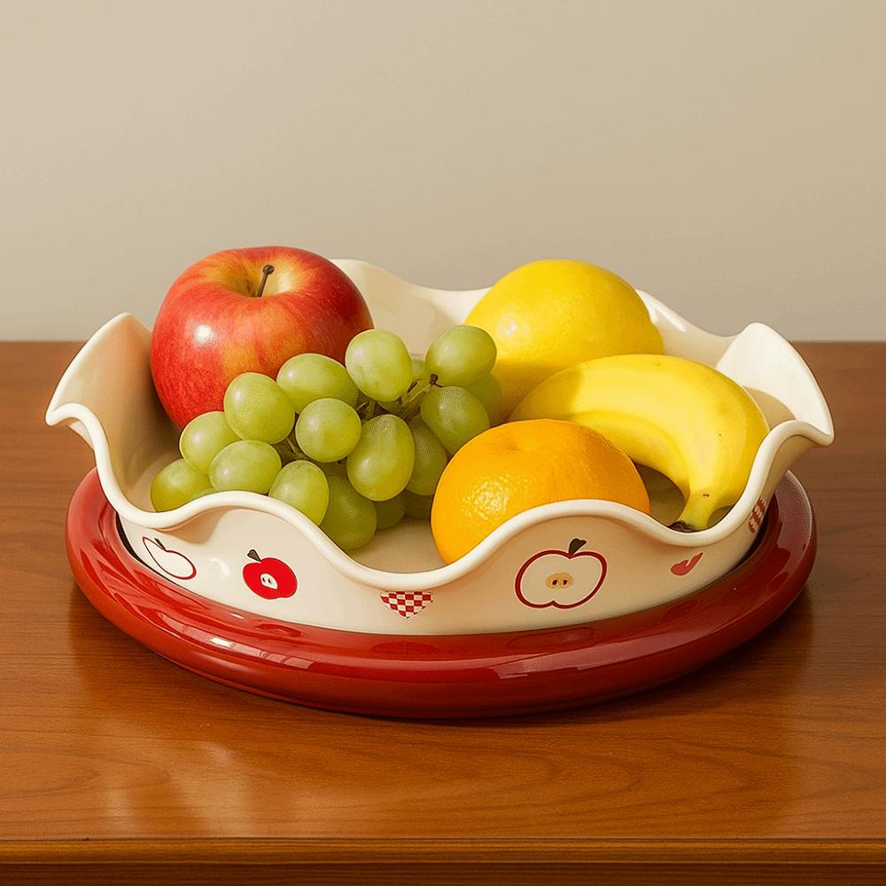 Large Capacity 360° Rotating Fruit Plate Round Kitchen Seasoning Rack Nut Tray  Refreshments