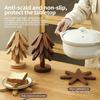 Creative Wooden Heat Resistant Pad Table Mat One Tree Hand Protection Pot Holder Cup Coaster Dining Table Decorative Accories