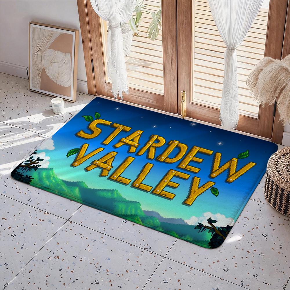 Game S Stardew Valley Floor Mat Eco Flannel Doormat Non Slip Odorless Indoor Floor Rug Soft Short Plush Home Mat