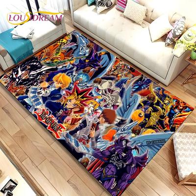 MONSTERKARTE Anime Bereichsteppich Groß, Teppich für Wohnzimmer Schlafzimmer Sofa Fußmatte Dekoration, Kinder Rutschfeste Bodenmatte 3D