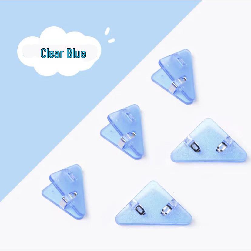 Transparent Triangle Corner Clip for Student File Organization and Storage