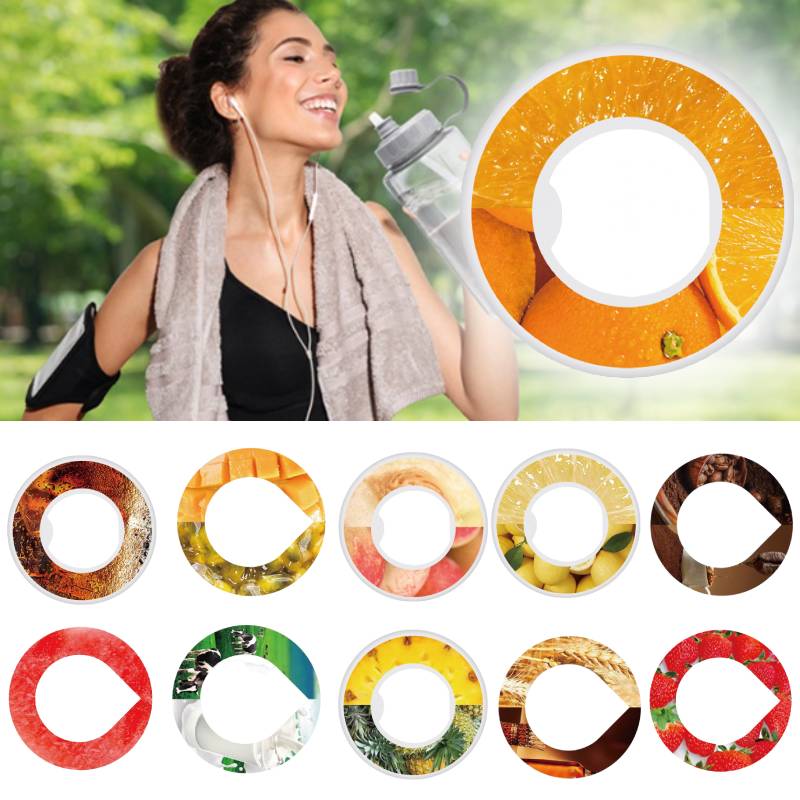 Creative Air Up Water Bottle Tritan Taste Pod Fruit Fragrance Flavor Peach Cola