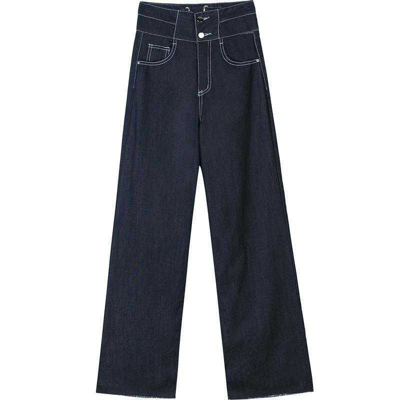 New Style Spring And Autumn Vintage High Waist Loose Wide Leg Mops