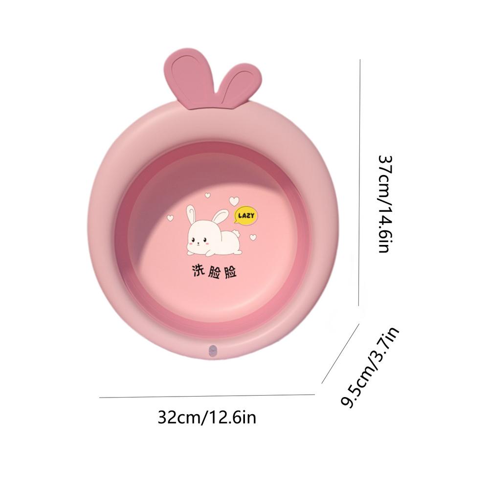 1 PCS Cartoon Silicone Foldable Wash Basin Travel Portable Basin Collapsible Bucket For Home Bathroom Washbowl Hanging Basins