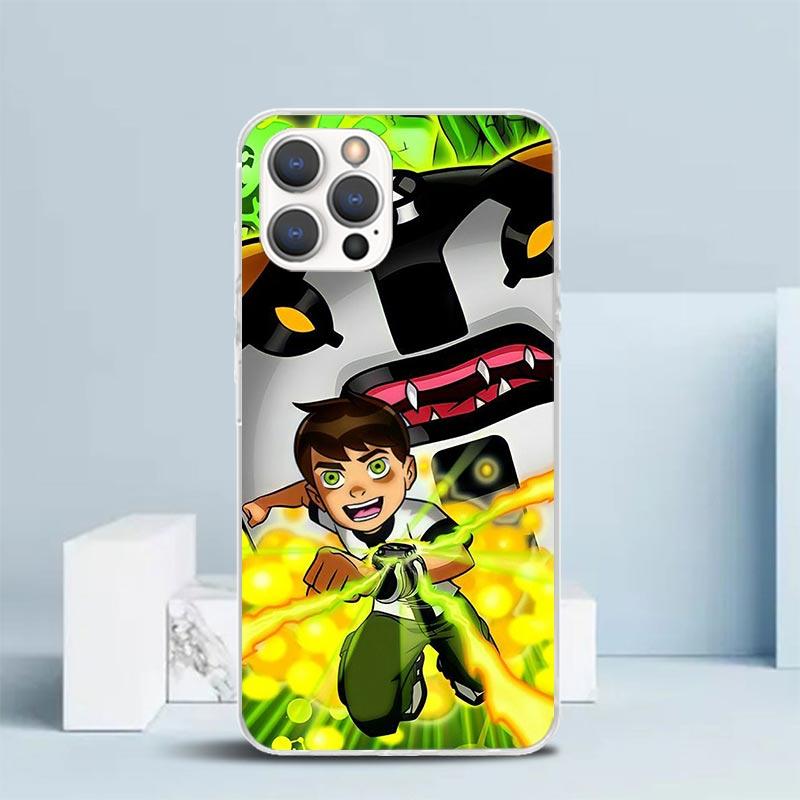 Cartoon Ben 10 Handyhülle Für IPhone 16 17 Air 16E 15 14 Plus 13 Mini 12 11 Pro Max 7 8 + SE 2020 Weiche TPU Rückseite 16 17 Air