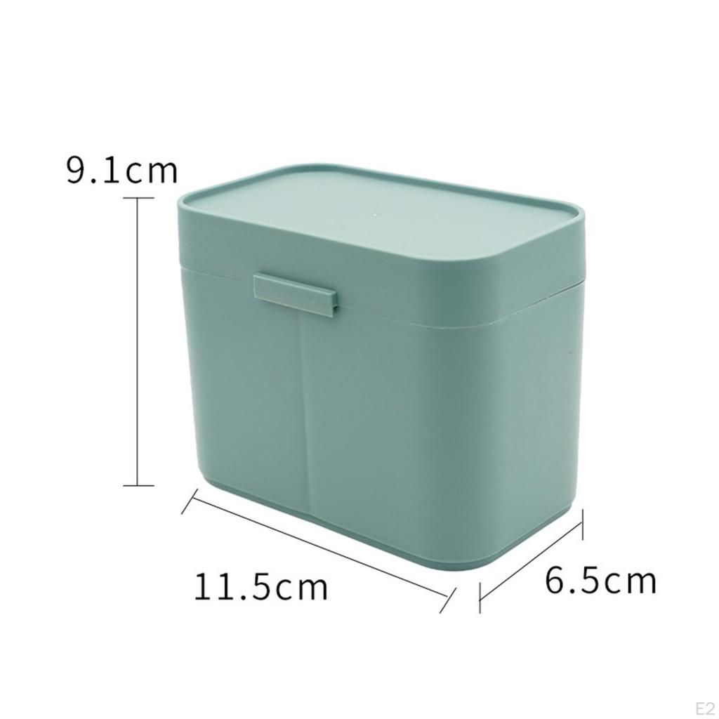 Cosmetic Pad Organizer with Divided Sections for Bathroom Storage