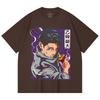 230 Gsm 100% Cotton Jujutsu Kaisen V53 Yuta Print Unisex Heavy Cotton T Shirt