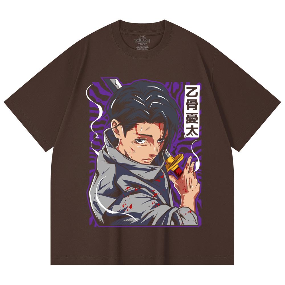 230 Gsm 100% Cotton Jujutsu Kaisen V53 Yuta Print Unisex Heavy Cotton T Shirt