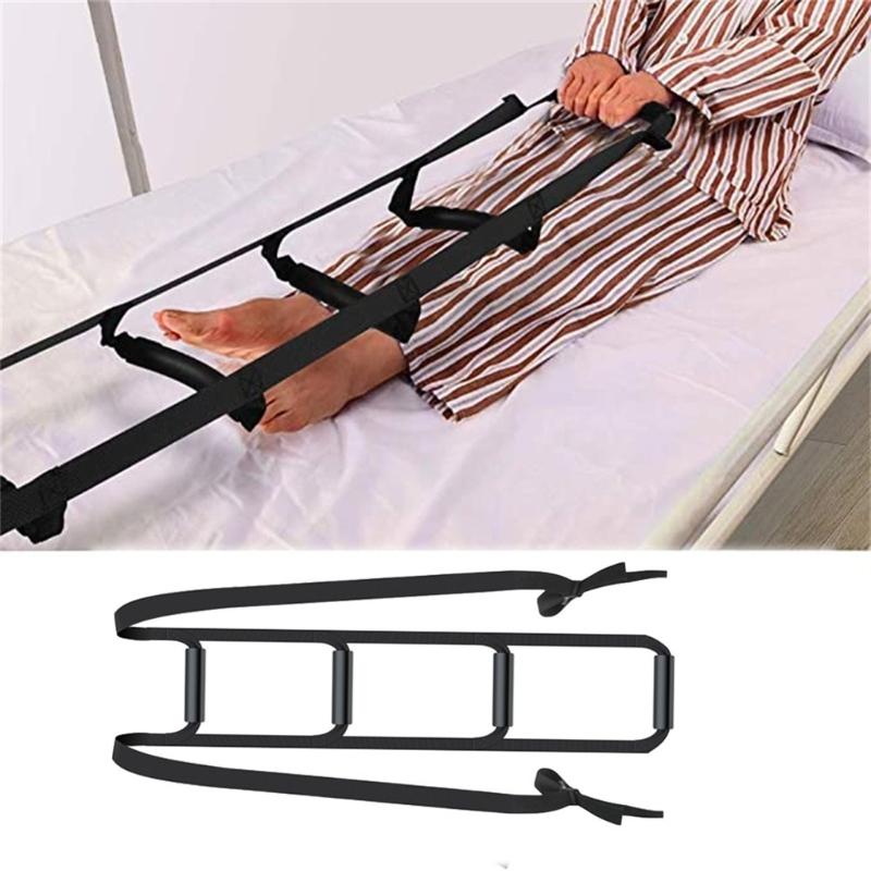 Adjustable Bed Ladder Sit Up Soft Rope Helper Grip Lifter Strap Bed Ladder Assist Safety Pull Up with Multiple Handle