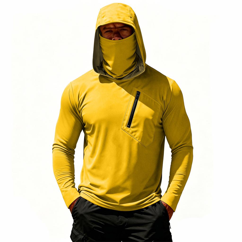 Men's Casual Hooded Long Sleeve Sunscreen Top