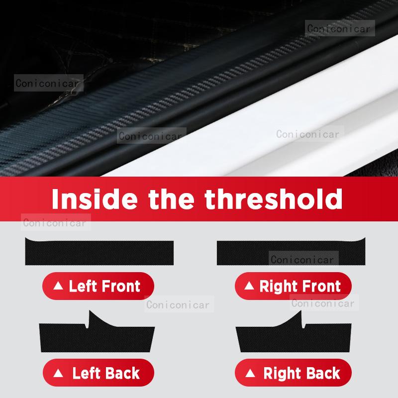 Car Carbon Fiber Door Sill Sticker For JETOUR DASHING X-1 2025 Threshold Pedal Anti-scratch Interior Accessories