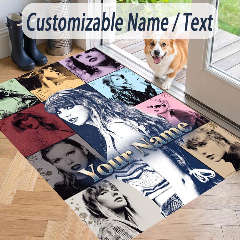 Custom Text Taylor Swift Pattern Floor Rug Soft Indoor Carpet Mat Living Room Bedroom