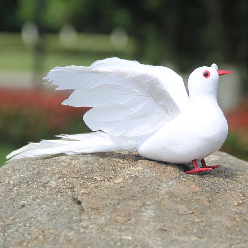 White Dove Feathers for Wedding & Home Decoration Props