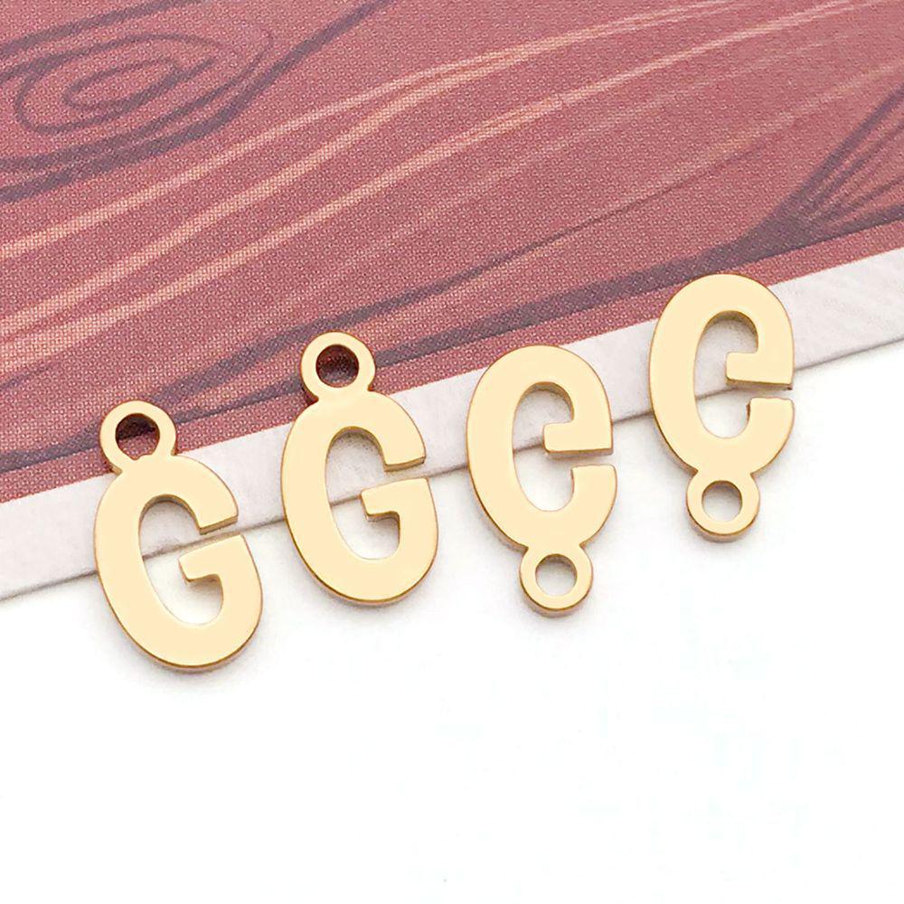 Stainless Steel 26 English Letter Pendant Charm for DIY Bracelets and Necklaces
