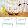 10 Set Happy Birthday Cake Decorations Glittering Glittering Star Cake Toppers Bunting Flag Banners for Boys Girls Party